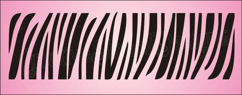 XL STENCIL Zebra Stripes Border Animal Safari Art Signs  