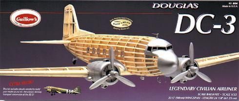 GUI804 DC 3 Balsa Model Airplane Guillows  