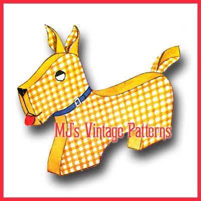 1930s Vintage VERY OLD Stuffed Animals Pattern  