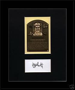 GEORGE BRETT HOF PLAQUE + AUTO KANSAS CITY ROYALS  