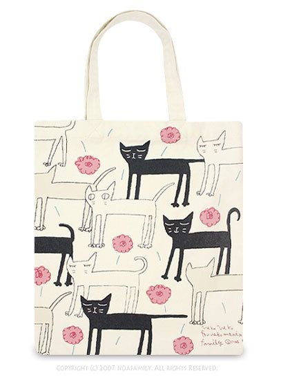 JAPAN NEKO CAT MANIA REUSABLE CANVAS BAG  