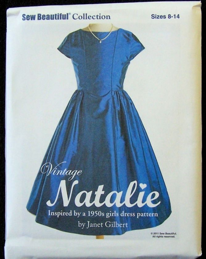 PATTERN NATALIE BY SEW BEAUTIFUL SIZE 8 14  