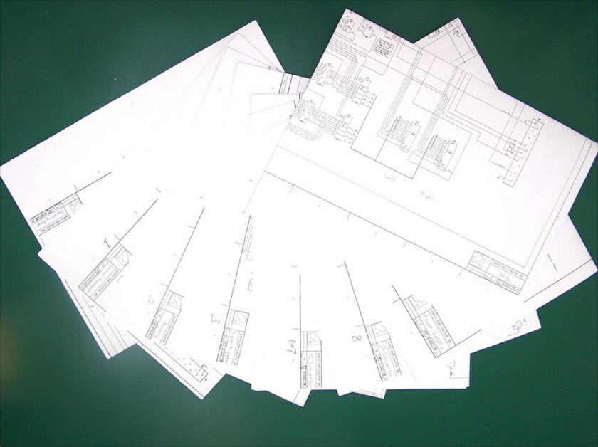   QRS Room Simulator, Complete Set of 9 Blueprint Size Schematics  