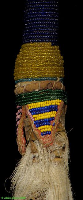 Yoruba Beaded Fly Whisk Irukere Ileke Nigeria Africa  