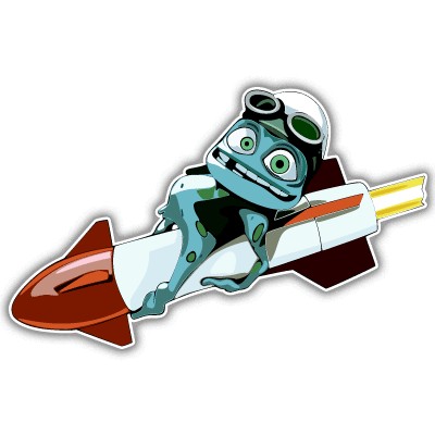 Crazy Frog car bumper sticker decal 6 x 3  