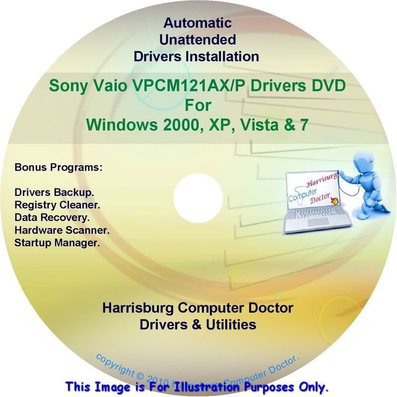 Sony Vaio VPCM121AX/P Drivers Restore Recovery DVD  