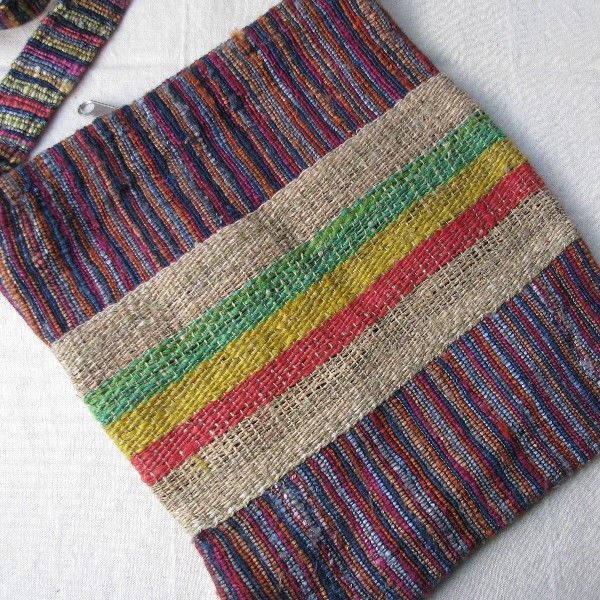 RASTA Recycl Silk HEMP Bag FAIR TRADE CONSCIOUSCLOTHING  