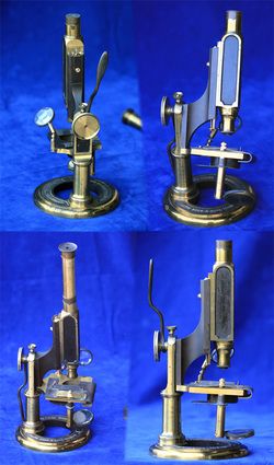 SMITH BECK & BECK ANTIQUE BRASS UNIVERSAL MICROSCOPE  