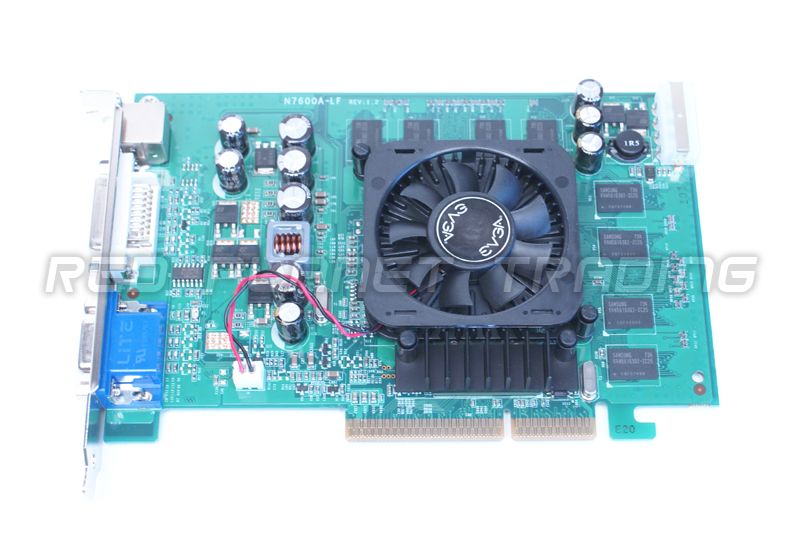 Dell Nvidia EVGA e GeForce 7600 GS DDR2 Dual View DVI AGP VGA 256MB 