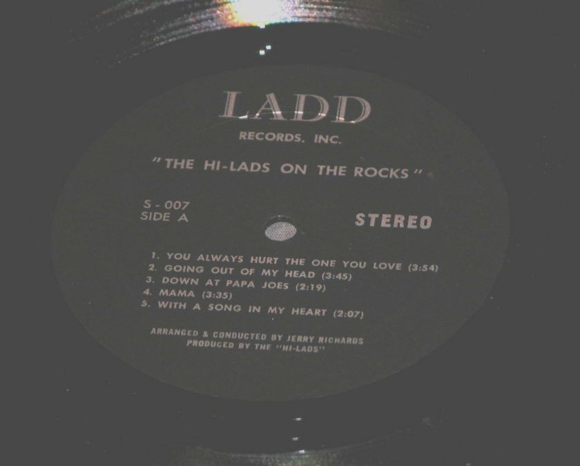 HI LADS ON THE ROCKS LP STEREO LADD RECORDS ALBUM  