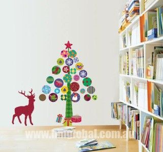   Removable Wall Sticker,Great Xmas Gift, Wish U Merry Xmas  