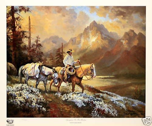 SPRINGTIME IN THE ROCKIES BY STEFAN BAUMANN, SIGNED/COA  