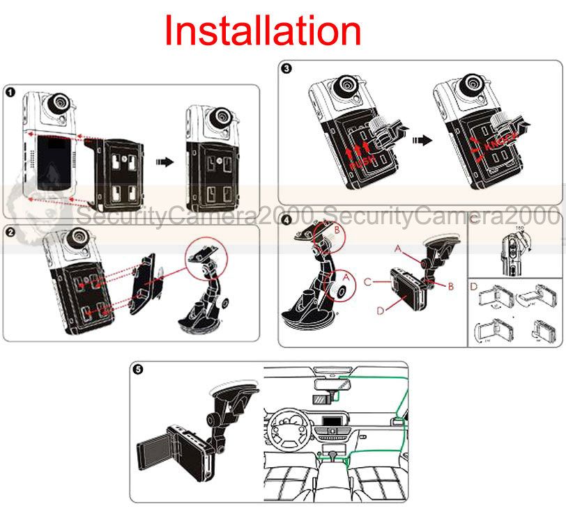 HD 1920X 1080P Camera Video Car DVR Recorder 2.5 LCD Monitor Support 