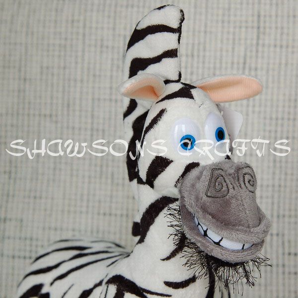 MADAGASCAR STUFFED TOY THE ZEBRA 15 MARTY PLUSH DOLL  