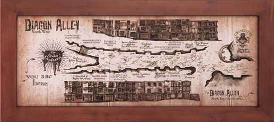 Harry Potter Diagon Alley Map Prop Replica Noble Gift  