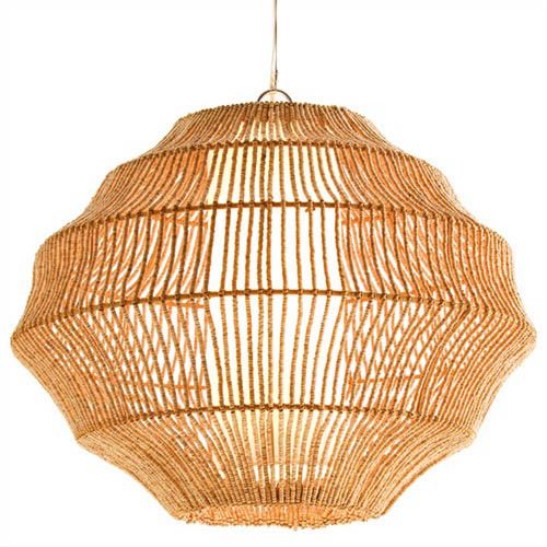 Coconut Bead Asian Contemporary Pendant Chandelier  