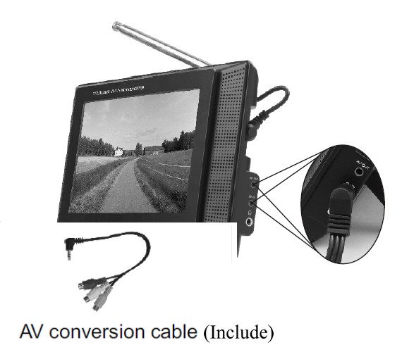 Kingstronic 7 Inch Digital Handheld Portable LCD ATSC TV  