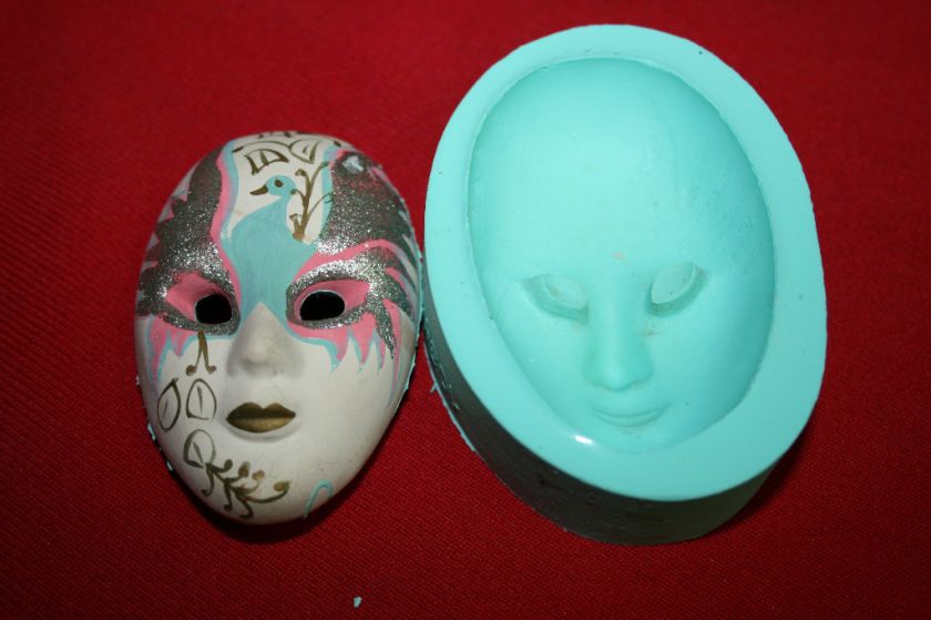 3D Fondant Cake Mask Silicone Mold gumpaste M4745  