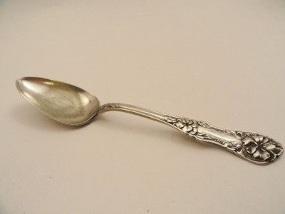   Silverplate Fruit Spoon Floral Antique Flatware SL GH Rogers Oneida