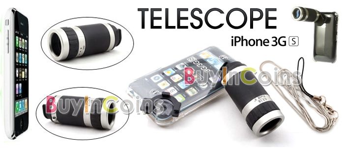 6x Zoom Telescope Camera for Apple iPhone 3G 3GS + CASE  