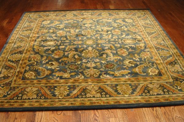   Area Rug WOOL Handmade Persian Carpet ORIENTAL Blue 6 Round  