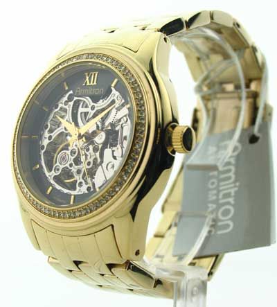 Armitron 20 4441SVGP Mens Automatic Goldtone Watch New 086702427567 