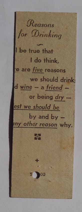 1940s Matchbook Wonder Bar Race Horse North Grafton MA Worcester Co 