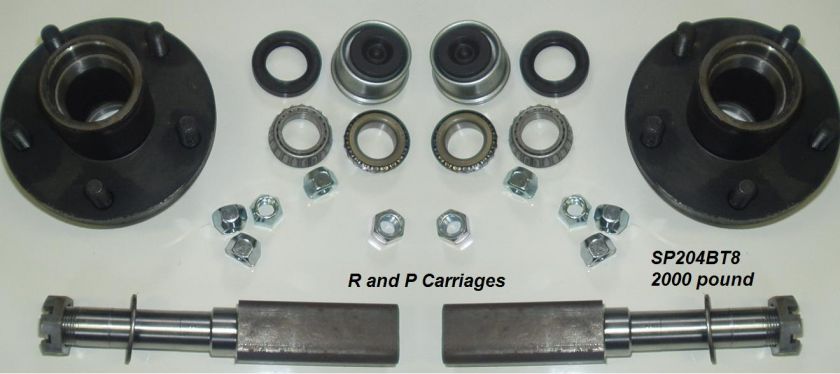 Build Your Own Trailer Axle Kit 2000# Camper SP204BT8  