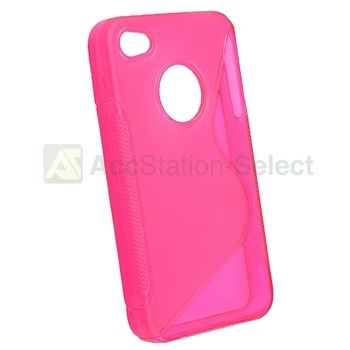   with apple iphone 4 4s clear hot pink s shape quantity 1 keep