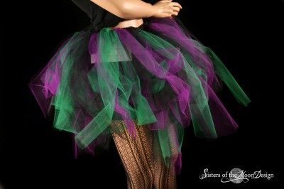 TUTU SKIRT STREAMER LONG DANCE GOTH HALLOWEEN COSTUME  