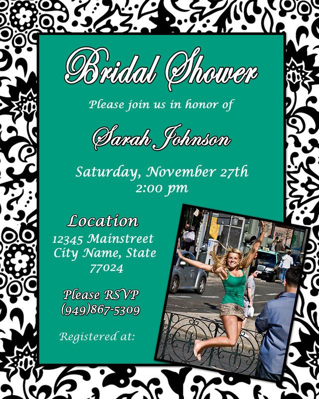 50 Personalized wedding Bridal Shower invitations  
