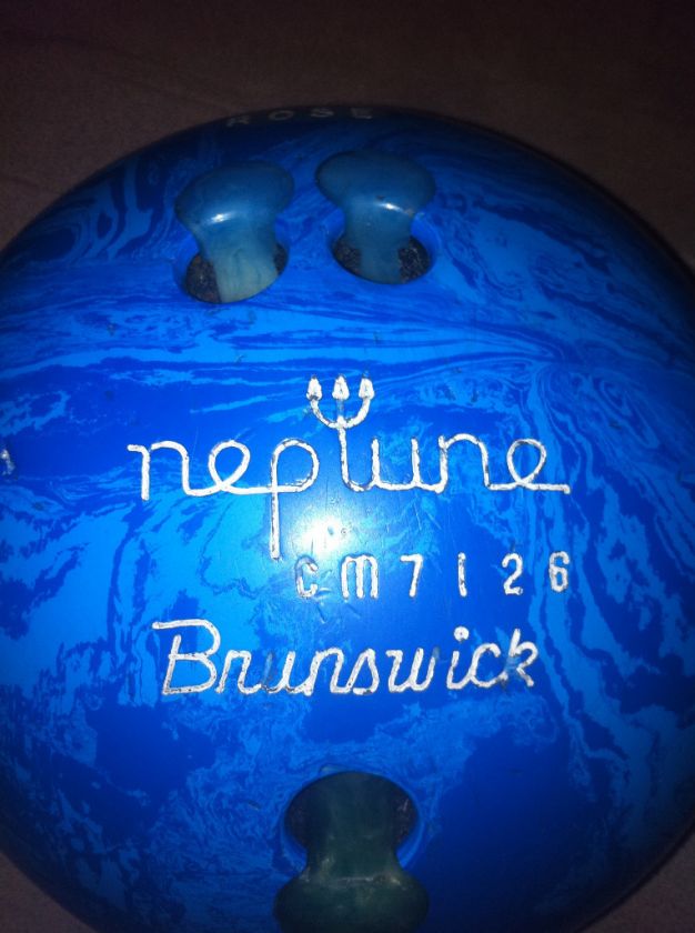 Vintage Bowling Ball Neptune Brunswick CM7126 11.9 lbs  