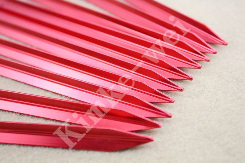 Pack of 10 Red Aluminium Tent Pegs Camping Trip New 9  