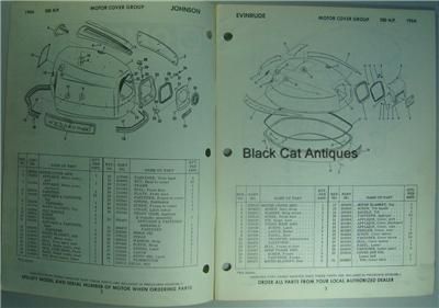 1966 Outboard Marine Pts Catalog Evinrude/Johnson 100HP  