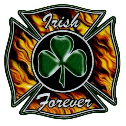 IRISH FOREVER MALTESE CROSS SHAMROCK SMALL SIZE DECALS  