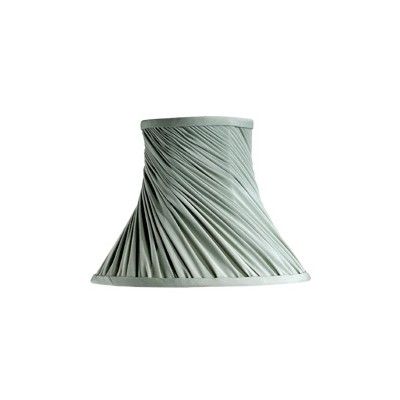 NEW 7 in. Wide Clip On Chandelier Lamp Shade, Sage Green, Faux Silk 