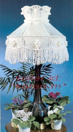   ELEGANT MACRAME~Craft Book~TIFFANY LAMP~HANGING CLOCK~SHOWER CURTAIN