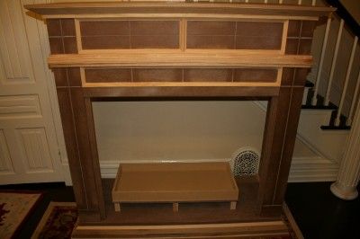 New Big Custom Fireplace Mantle Cabinet with Wood Trim  