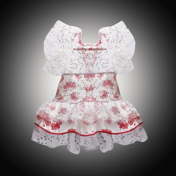   Dog Formal Dress Butterfly style Puppy Clothes Apparel Costume  