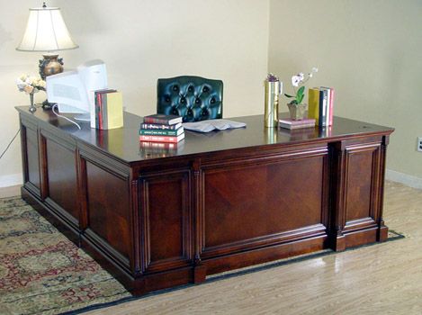 Mahogany Executives L shaped Office Computer Desk  