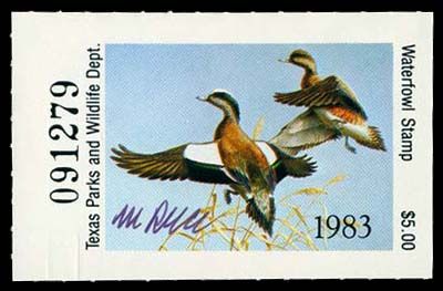 maynard reece winner of five federal contests depicts american wigeon