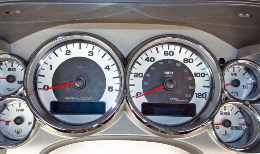 Silverado HD Sierra HD Diesel White Gauge Speedometer  