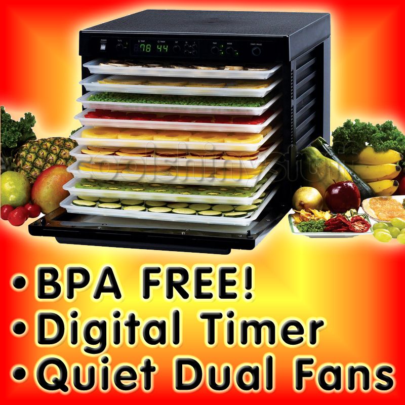 Tribest Sedona 9 Tray Digital Food Dehydrator ★BPA FREE 009375703622 