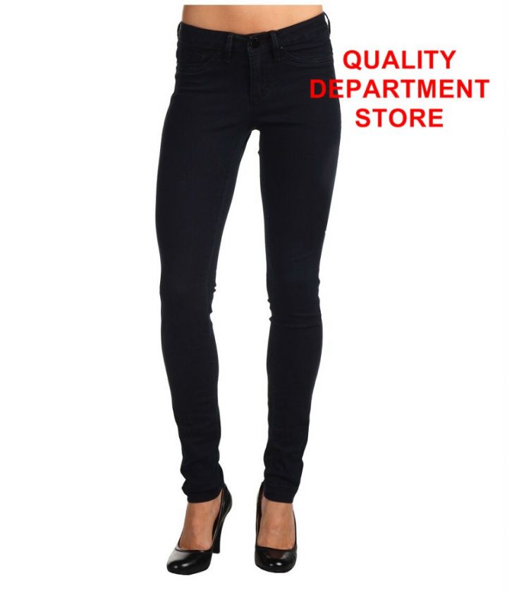 NEW WOMENS ELLE BLACK ONYX WASH SLIM FIT DENIM LEGGINGS  