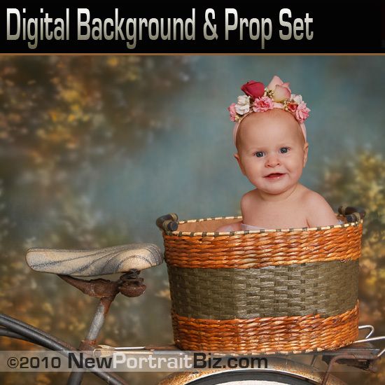 Digital Photography PHOTO PROP & Background Set BIKE  