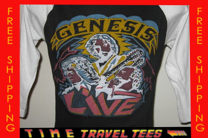 vintage GENESIS DUKE TOUR RAGLAN T Shirt XS/SMALL concert rock 80s 