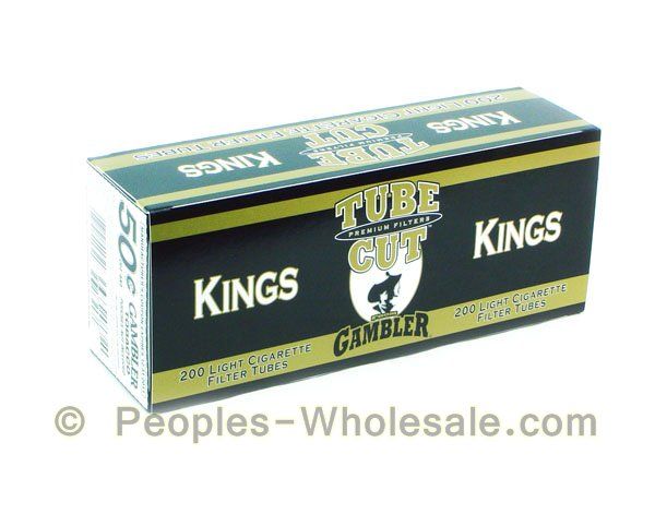 GAMBLER CIGARETTE TUBES KING LIGHT 50ct CASE  NEW  