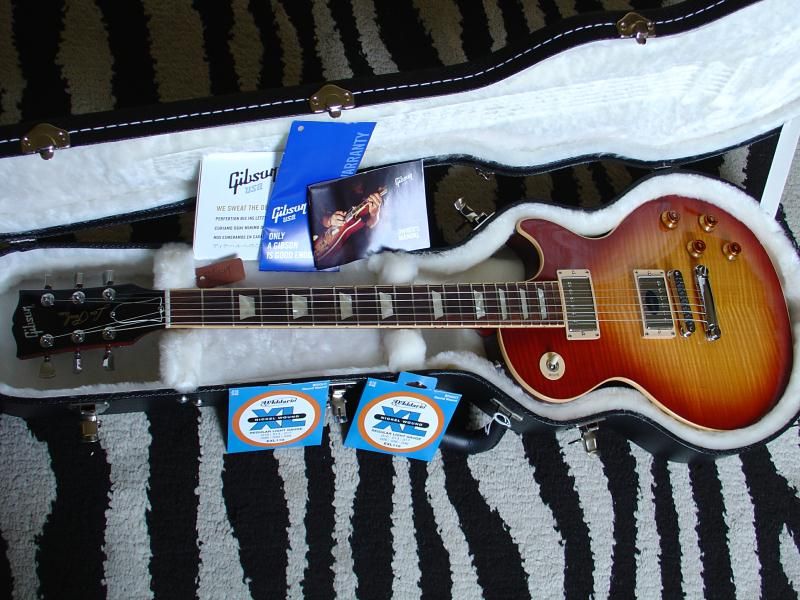 GIBSON LES PAUL STANDARD PLUS CHERRY SUNBURST HIGHLY FIGURED FLAMETOP 