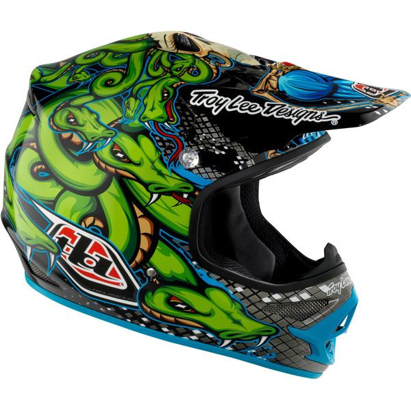 Troy Lee Designs Air Helmets Medusa Green Black Medium  