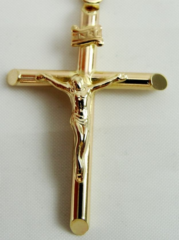 14K Yellow Gold Cross Pendant Necklace B&M Jewelers  